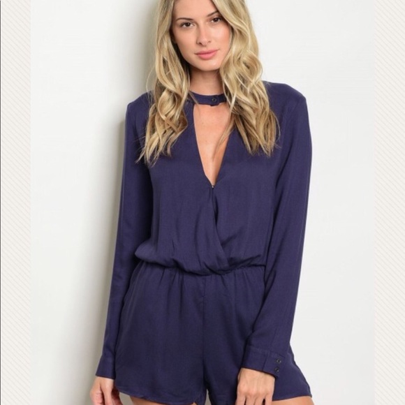 Pants - Last one Navy blue romper